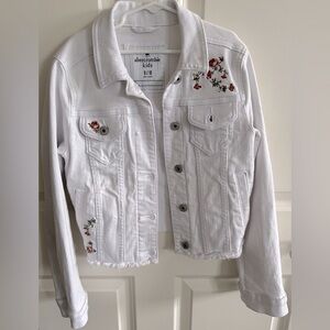Abercrombie Kids White Embroidered Jacket